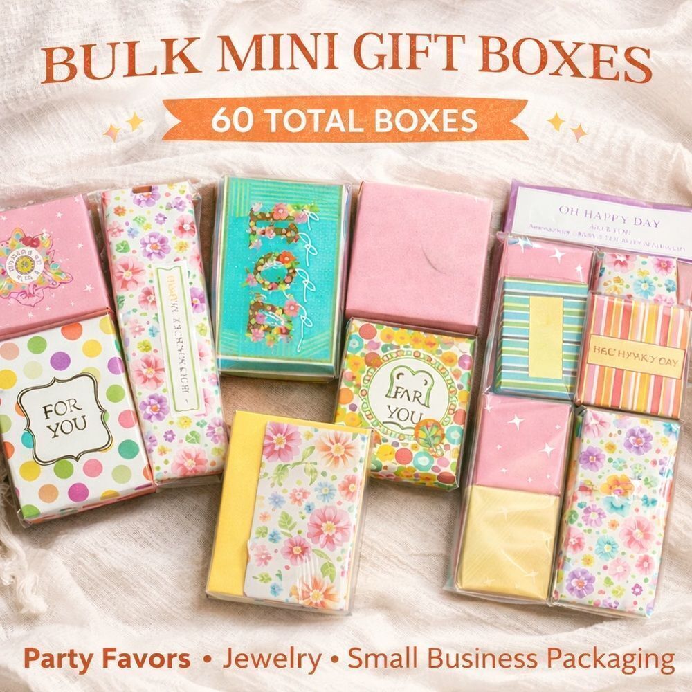 Bulk Mini Gift Boxes – 60 Total | Party Favor Boxes | Jewelry Packaging | NEW